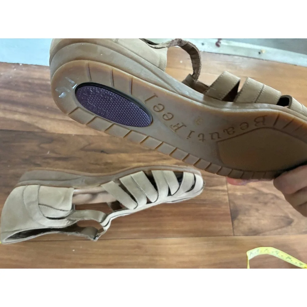 BeautiFeel Sandal Fisherman Beige Nude Leather Comfort EU 42 / US 10.5 - 11